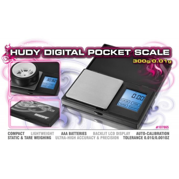 #107865 HUDY BILANCIA TASCABILE DIGITALE PROFESSIONALE 300G/0.01G