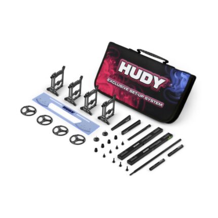 #108256 HUDY SET-UP COMPLETO+BORSA PER IL TRASPORTO 1/10 ON-ROAD CAR