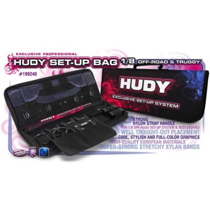 #108856 HUDY SET-UP COMPLETO+BORSA PER IL TRASPORTO 1/8 OFF-ROAD BUGGY