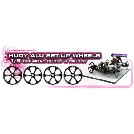 #108870 HUDY CERCHI IN ALLUMINIO PER ATTACCO 1 / 8 OFF-ROAD