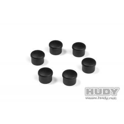 #195058-K HUDY SET TAPPI IN PLASTICA 18MM PER UTENSILI BLACK