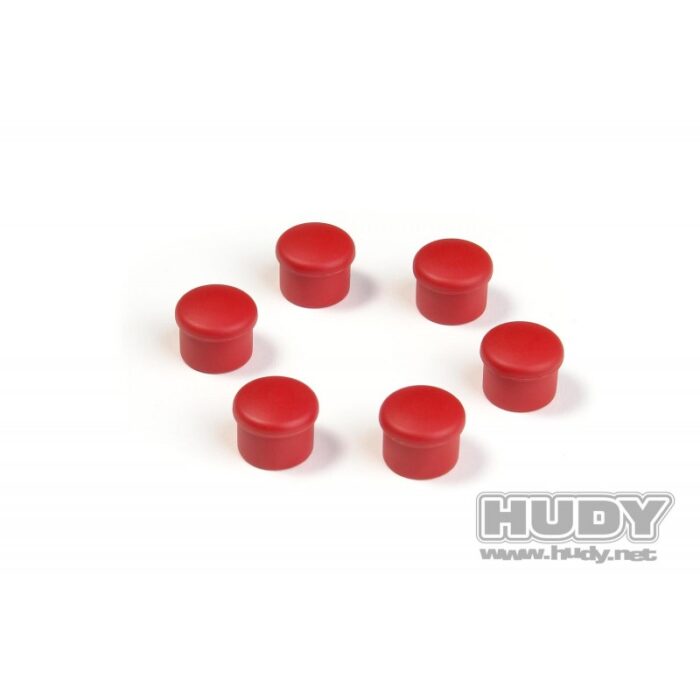 #195058-R HUDY SET TAPPI IN PLASTICA 18MM PER UTENSILI RED