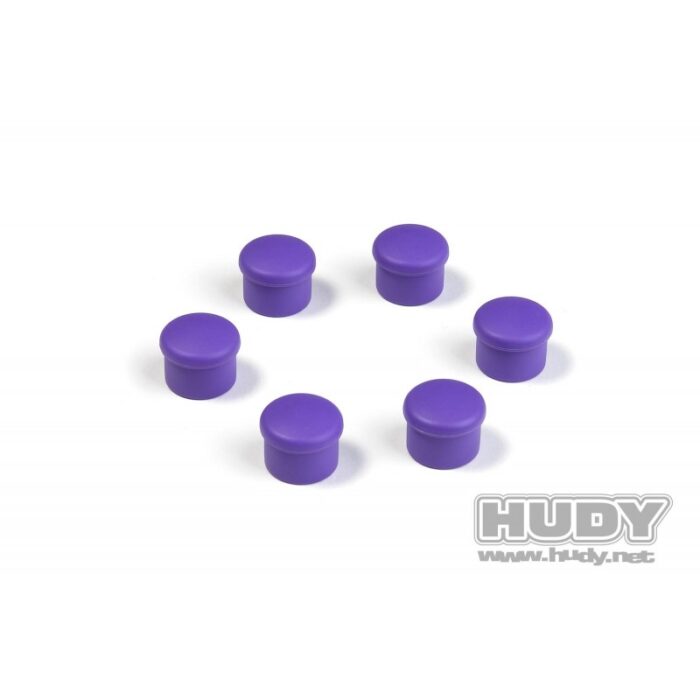 #195062-V HUDY SET TAPPI IN PLASTICA 22MM PER UTENSILI VIOLET