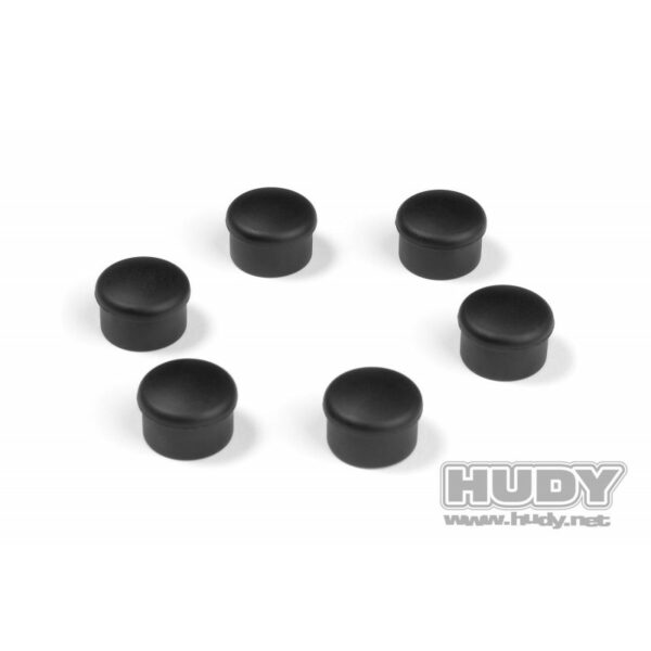 #195062-K HUDY SET TAPPI IN PLASTICA 22MM PER UTENSILI BLACK