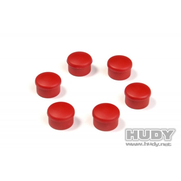 #195062-R HUDY SET TAPPI IN PLASTICA 22MM PER UTENSILI RED