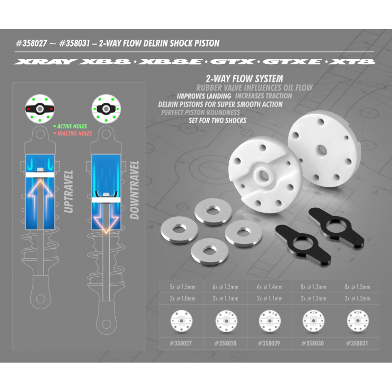 #358028 XRAY POMPANTI 6-FORI (1.3MM) 2-FORI (1.1MM)