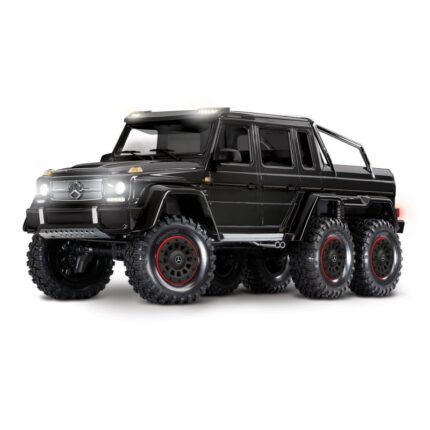 TXX88096-4-BLK MERCEDES-BENZ G 63 AMG 6X6 TRAIL TRUCK CON ILLUMINAZIONE A LED-NERO