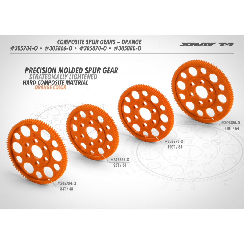 #305784-O XRAY CORONA HARD 84T / 48P ORANGE